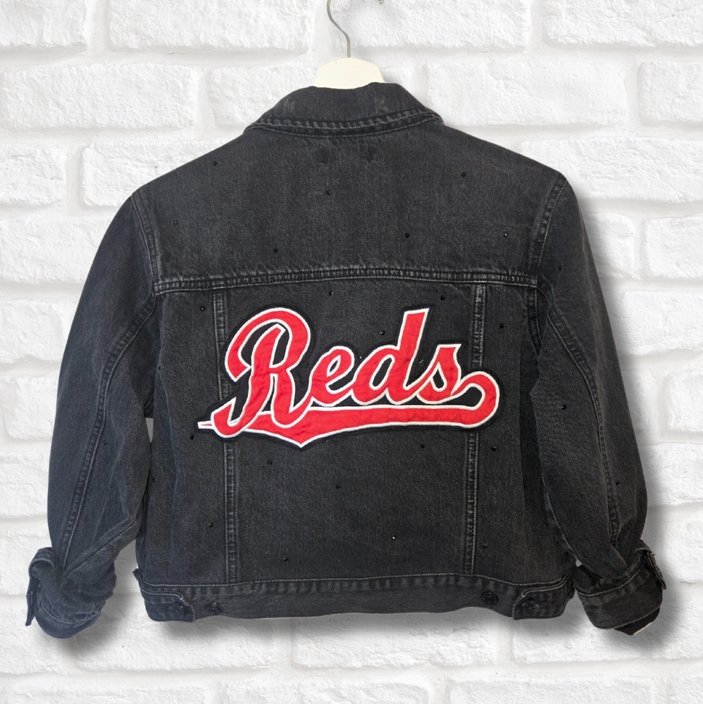 Cincinnati Reds Crop Rhinestone Jacket